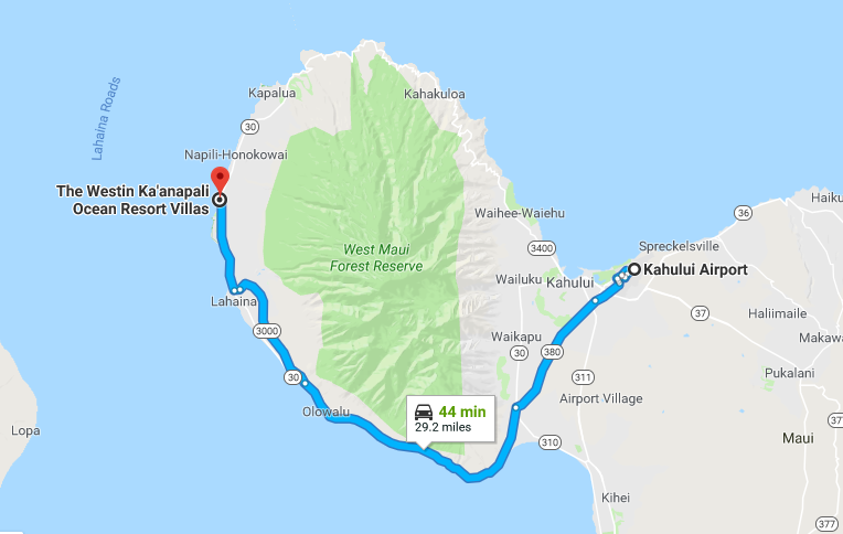 westin nanea map