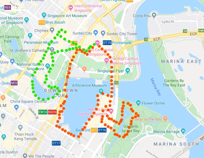 walking tour singapore map