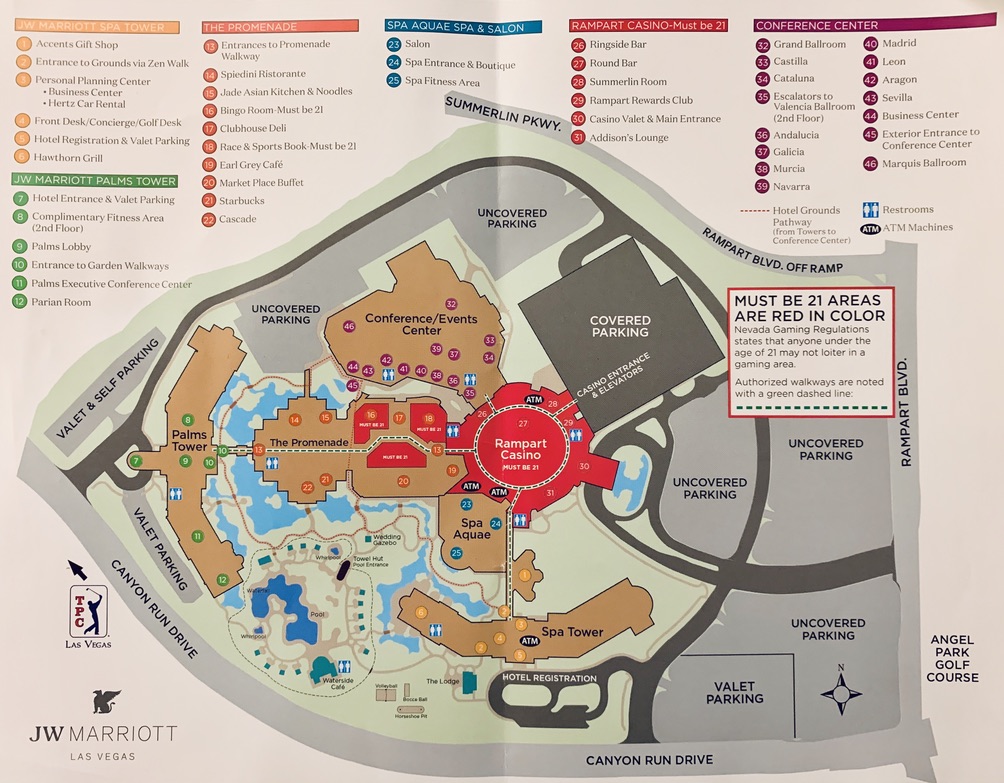 JW Marriott Property Map & Floor Plans - Las Vegas